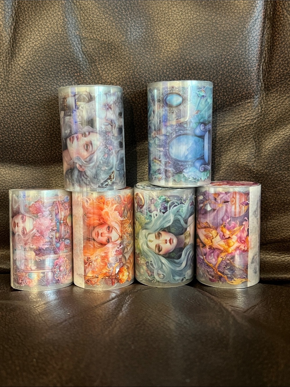 Fantasy Art Candle Wrap Set - Pastel Multi-Color